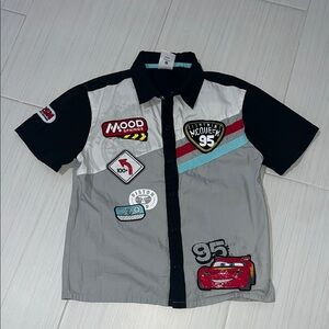 Kids Cars Themed Button-Up Shirt